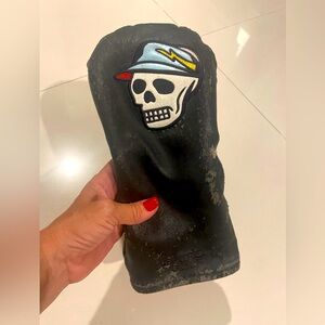 Devereux Black Skull Golf Club Headcover